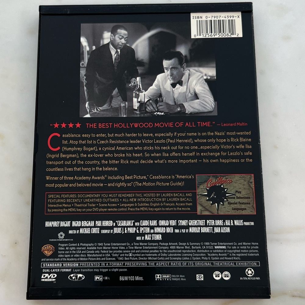 CASABLANCA DVD - Picture 2 of 3